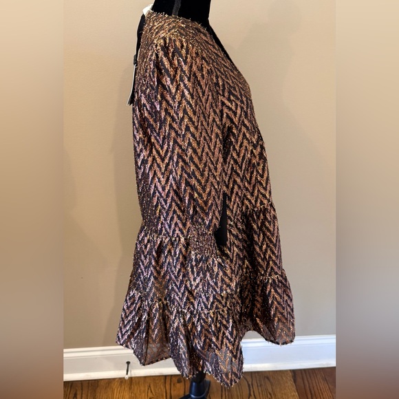 NWT Women’s POMANDER PLACE Metallic Ikat Kenzo dress- Size small - Picture 4 of 8